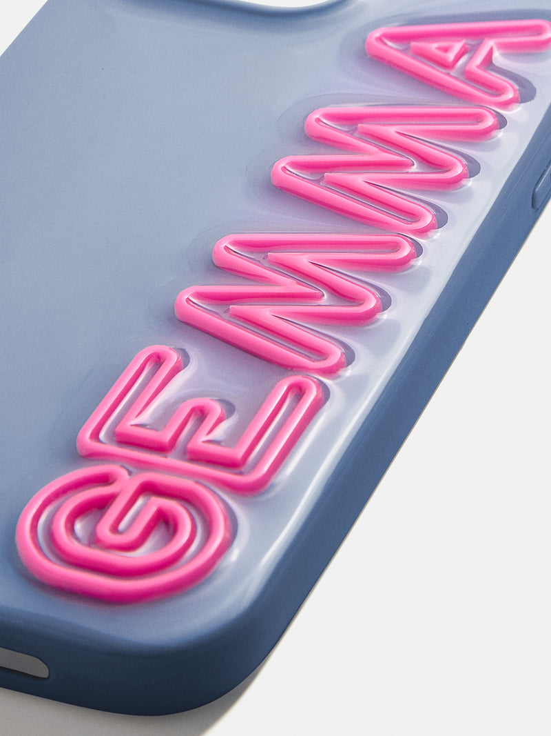 BaubleBar Fine Line Custom iPhone Case - Slate Blue/Hot Pink - 
    Custom Phone Case
  
