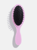 BaubleBar Block Font Mini Custom Hair Brush - Light Purple/Red - 
    Customizable hair brush
  
