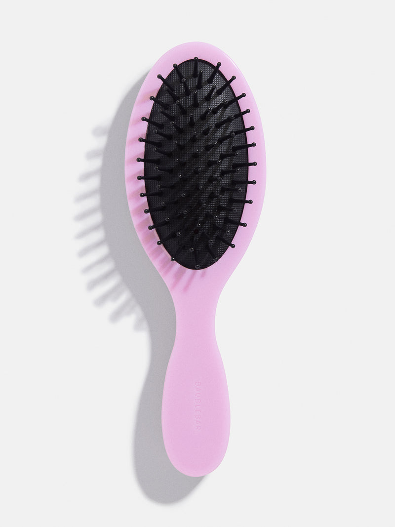 BaubleBar Block Font Mini Custom Hair Brush - Light Purple/Red - 
    Customizable hair brush
  
