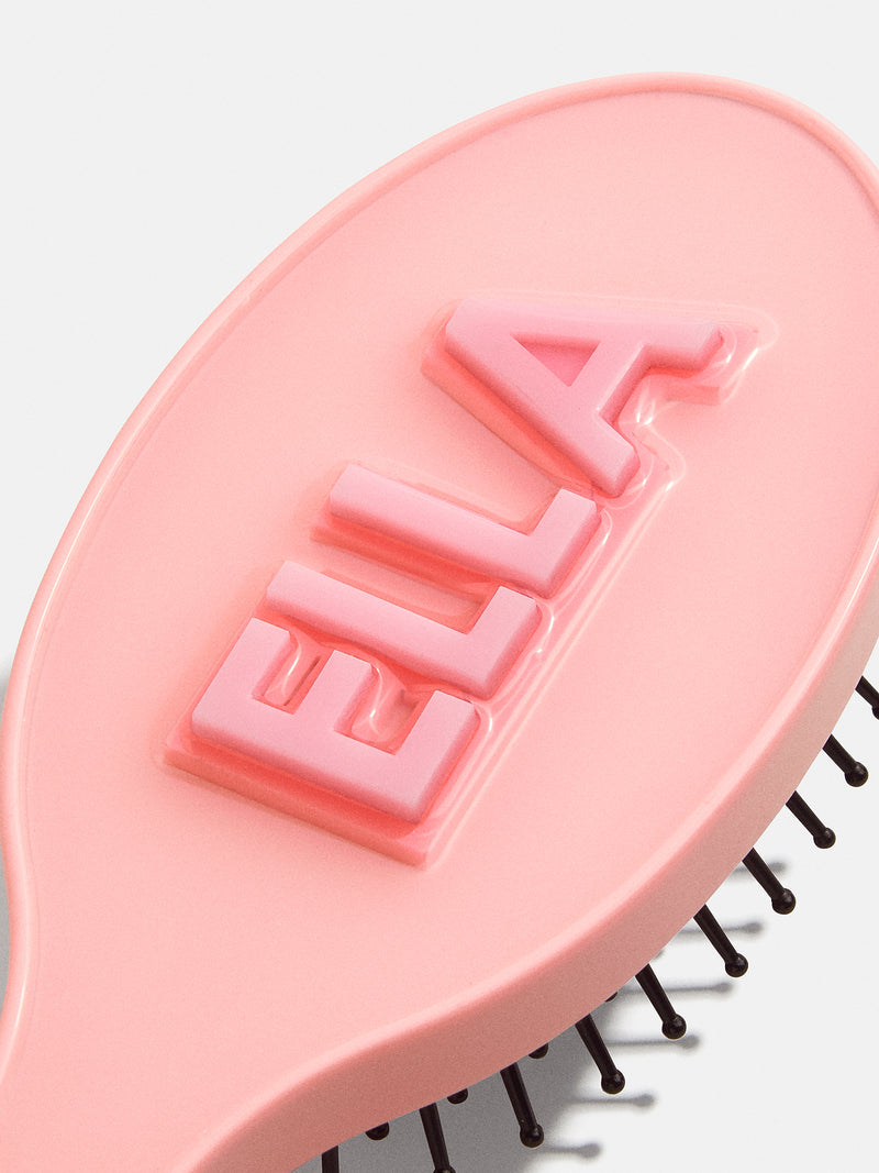 BaubleBar Block Font Mini Custom Hair Brush - Pink - 
    Customizable hair brush
  
