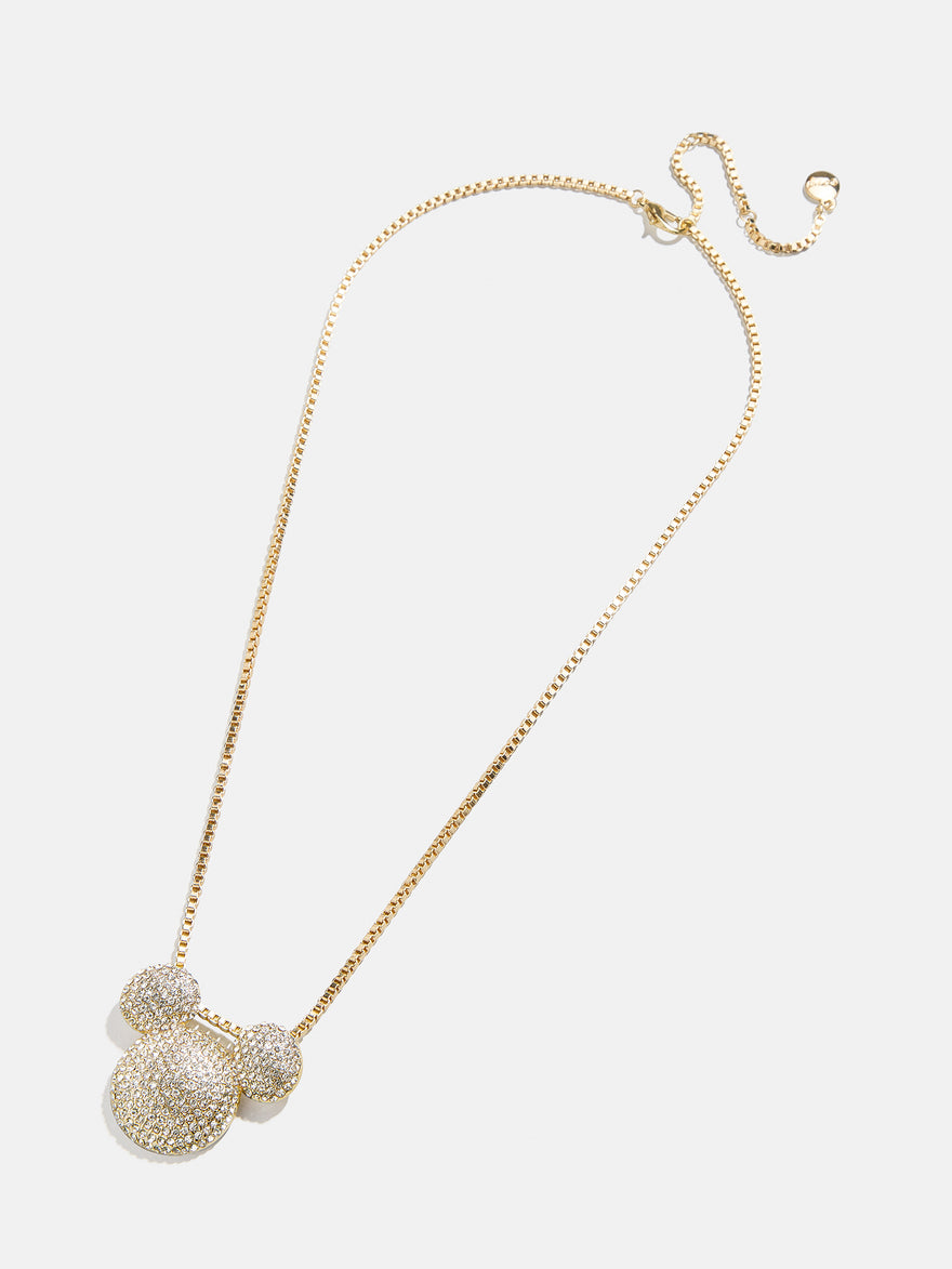Disney Mickey Mouse Pavé Bubble Necklace - Gold/Pavé