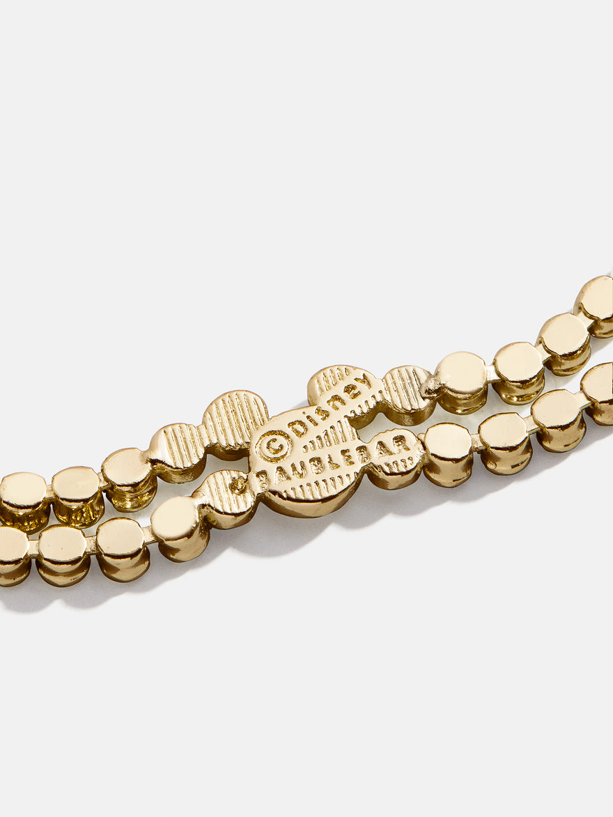 Disney Mickey Pavé Pull Tie Bracelet - Gold/Pavé