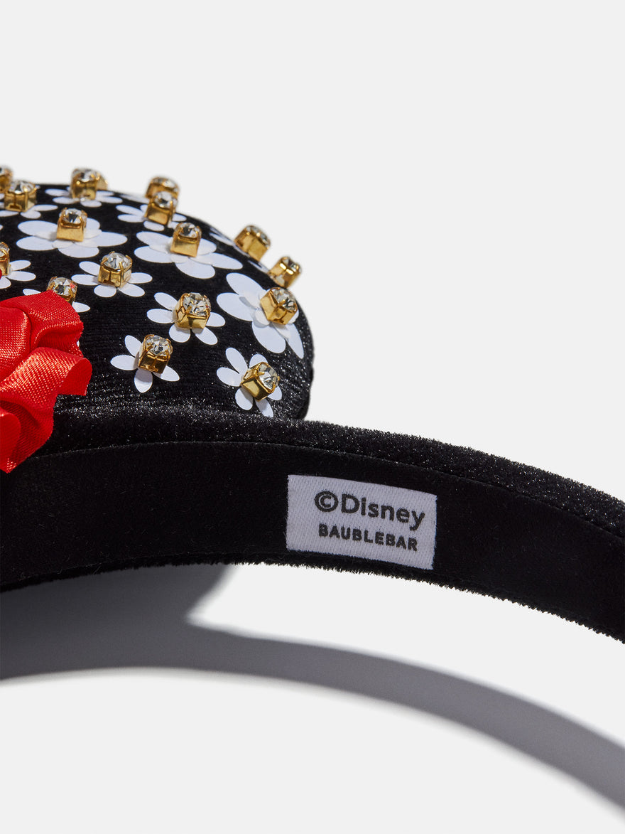 Disney Minnie Mouse White Floral Ears Headband - Minnie Mouse White Floral Ears