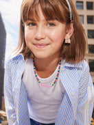 Beaded Kids' Custom Nameplate Necklace - Multi