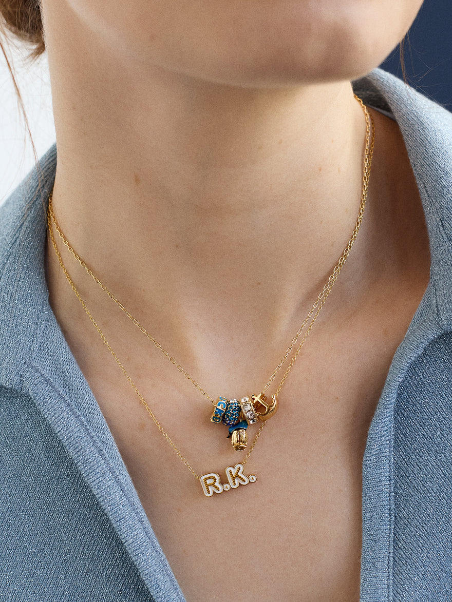 Disney Donald Duck Beaded Charm Necklace - Donald Duck