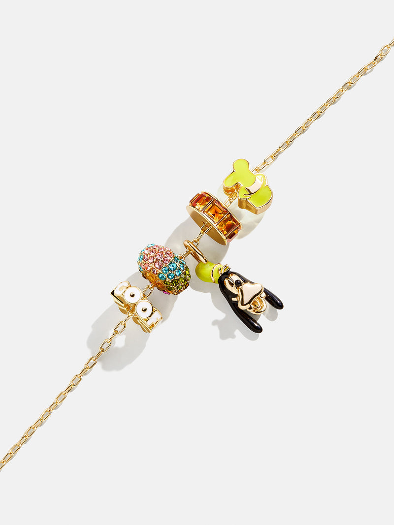 BaubleBar Disney Goofy Beaded Charm Necklace - Goofy - 
    Disney rondelle beads on a gold chain 
  
