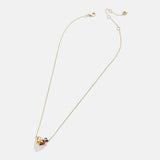 Disney Mickey Mouse Hugging Heart Necklace - Gold