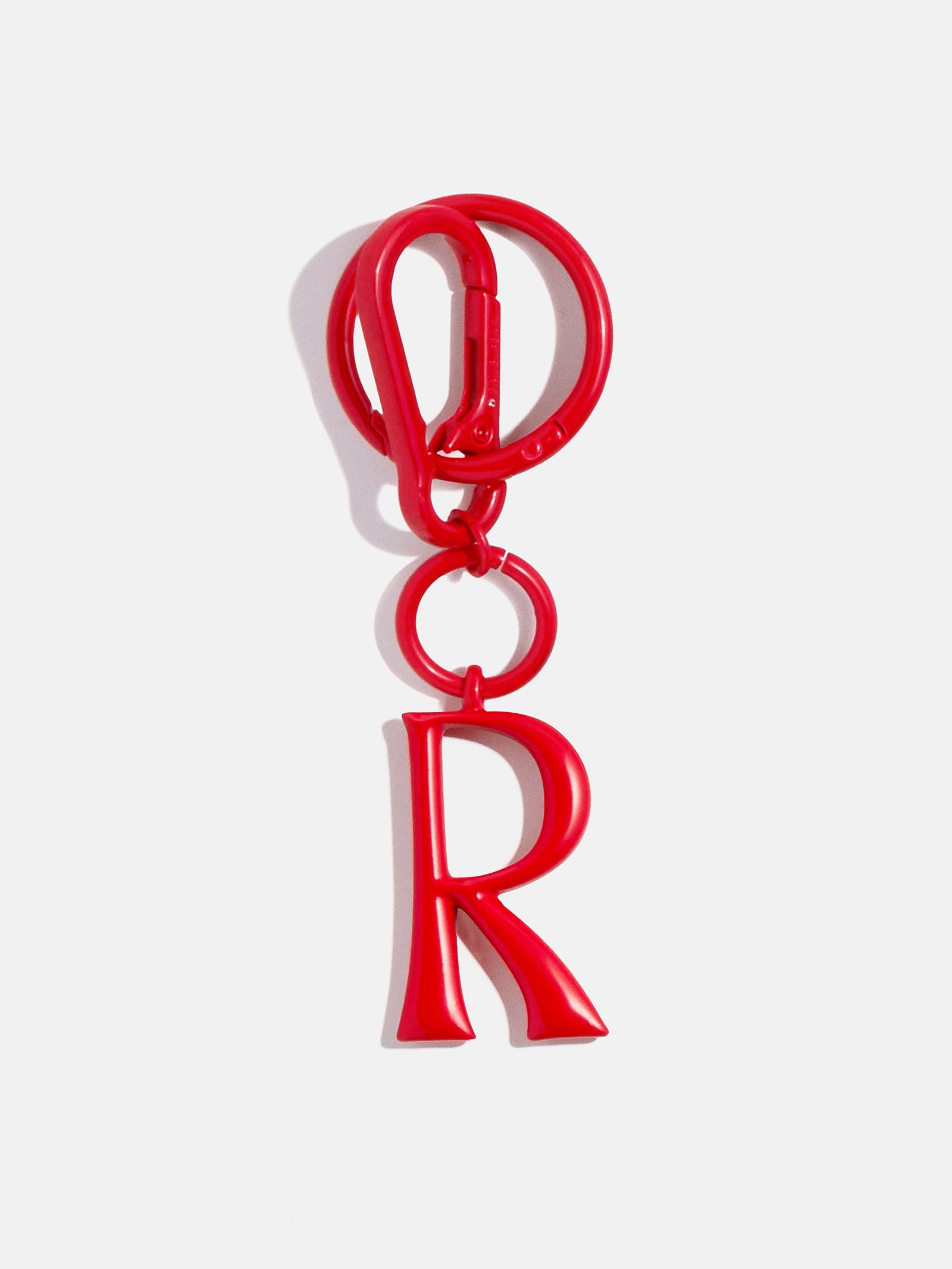 Red Initial Enamel Bag Charm - R