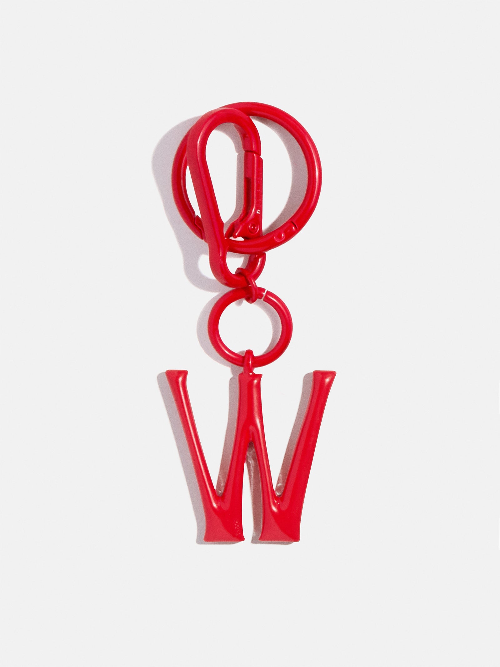 Red Initial Enamel Bag Charm - W