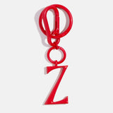 Red Initial Enamel Bag Charm - Z