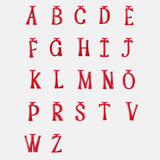 Red Initial Enamel Bag Charm - R