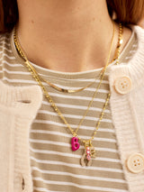 BaubleBar Mini Bubble Initial Enamel Necklace - Hot Pink - 
    Enjoy 20% off - This Week Only
  
