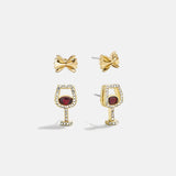 Endless Pastabilities Earring Set - Red Wine Earring Set