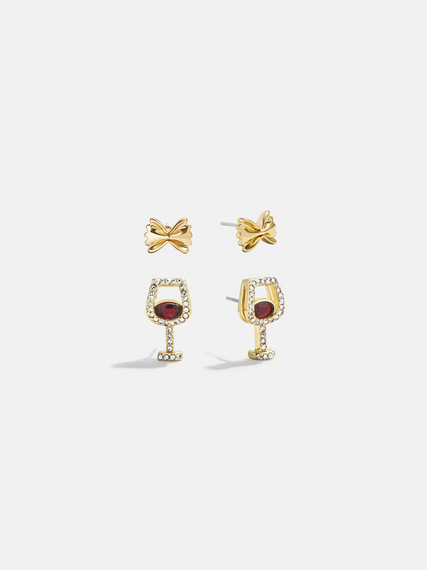 Endless Pastabilities Earring Set - Red Wine Earring Set