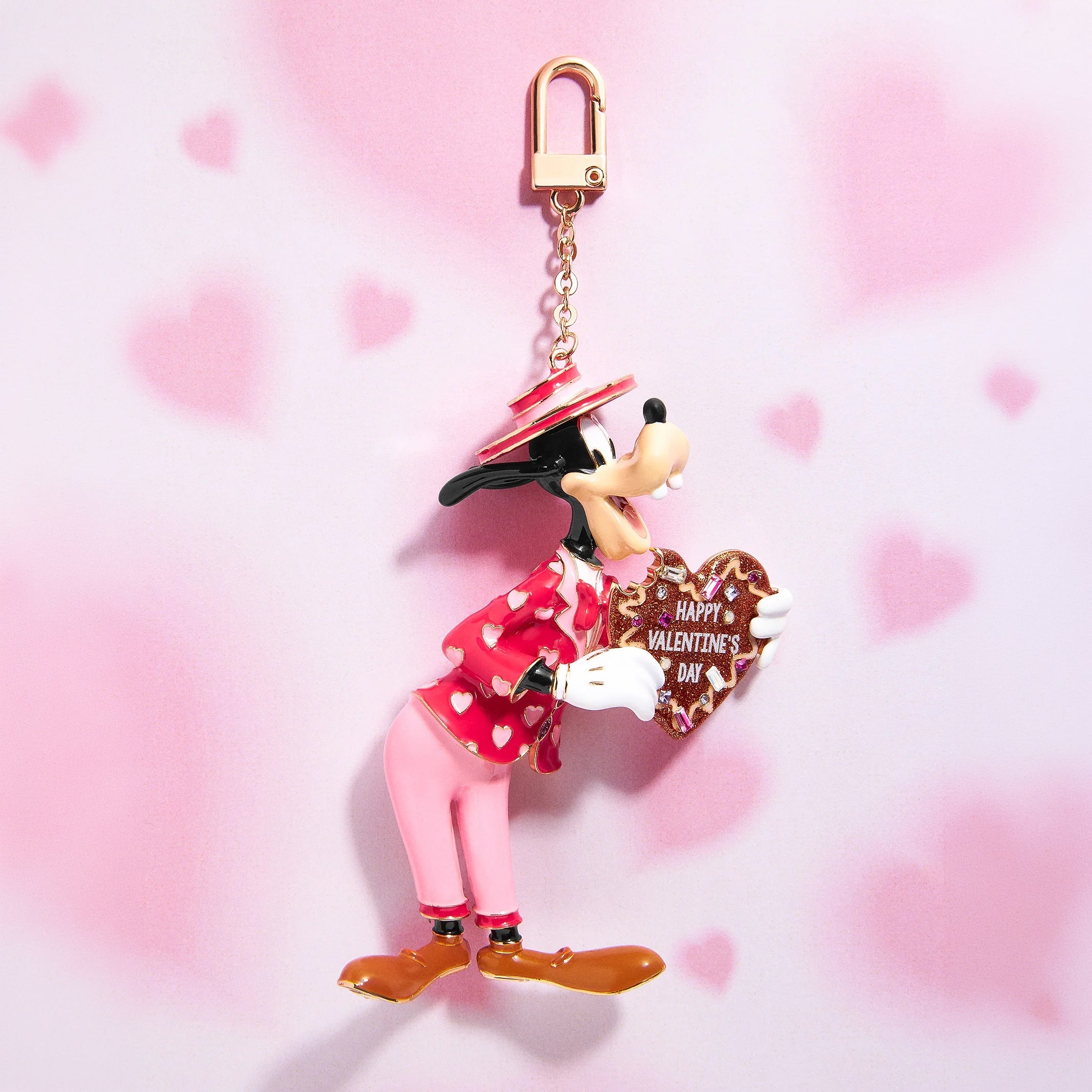 Disney Valentine's Day Bag Charm in Goofy | BaubleBar Disney Valentine's Day Bag Charm in Goofy | BaubleBar