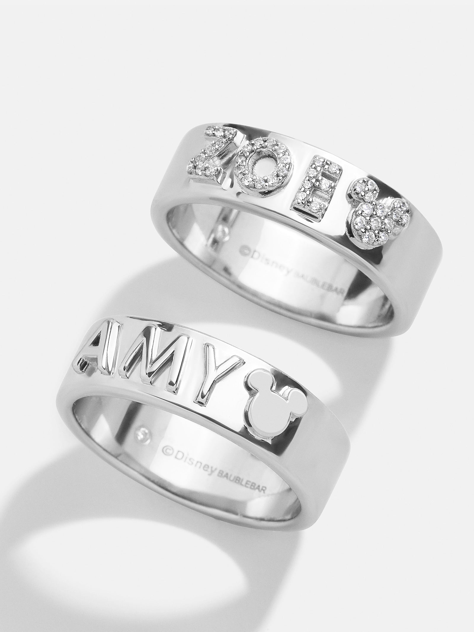 Disney Sterling Silver Custom Block Ring - Silver – Enjoy 20% Off: Big ...