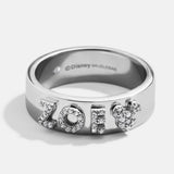 Disney Sterling Silver Custom Block Ring - Pavé/Silver