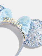 BaubleBar Disney Minnie Mouse Crystal Blue Custom Ears Headband - Minnie Mouse Crystal Blue Custom Ears - 
    Disney ears with personalized name 
  

