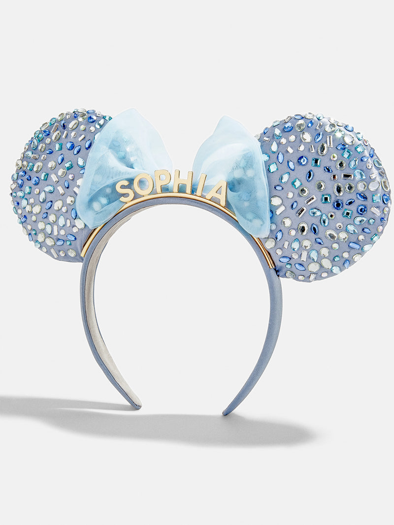 BaubleBar Disney Minnie Mouse Crystal Blue Custom Ears Headband - Minnie Mouse Crystal Blue Custom Ears - 
    Disney ears with personalized name 
  
