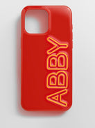 Fine Line Custom  Phone Case - Red/Yellow