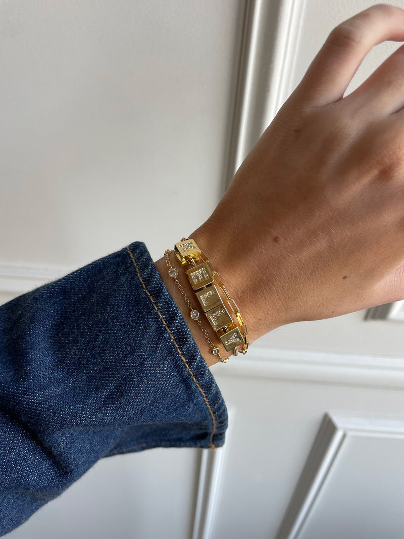BaubleBar Custom Click & Go Bracelet - Gold/Pavé - 
    Enjoy 20% off - This Week Only
  
