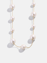 BaubleBar Blair Necklace - Pearl Collar - 
    Statement pearls on a dainty gold chain
  
