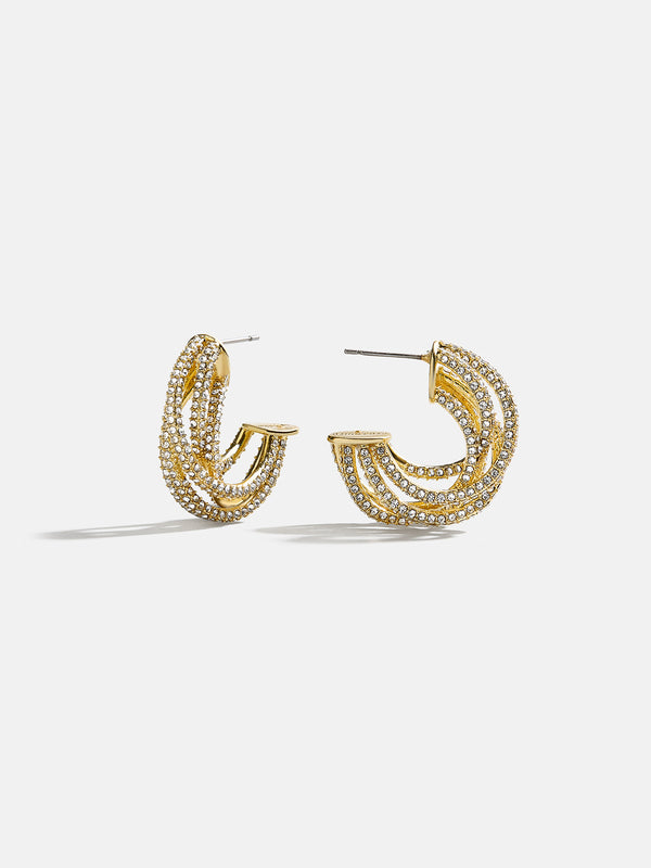 Addison Earrings - Gold/Pavé