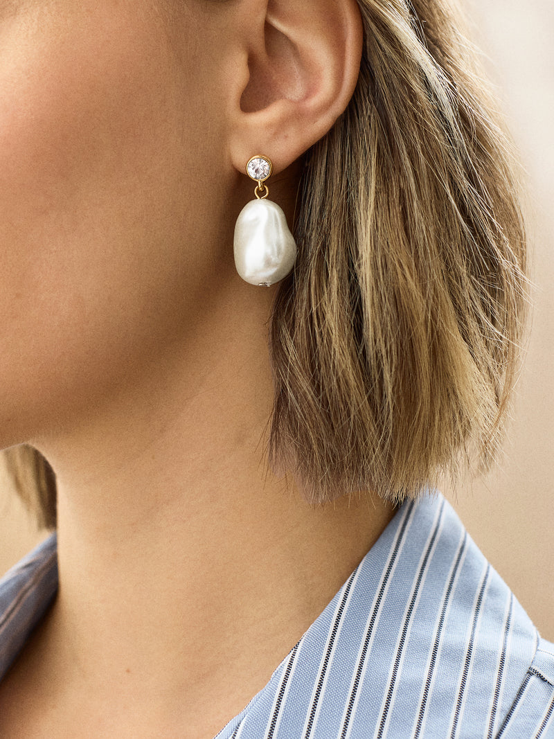 BaubleBar Elizabeth Earrings - White - 
    Ends Tomorrow: Enjoy 20% off
  
