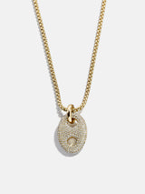 BaubleBar Thalia Reversible Pendant Necklace - Gold/Pavé - 
    Gold layering necklace
  
