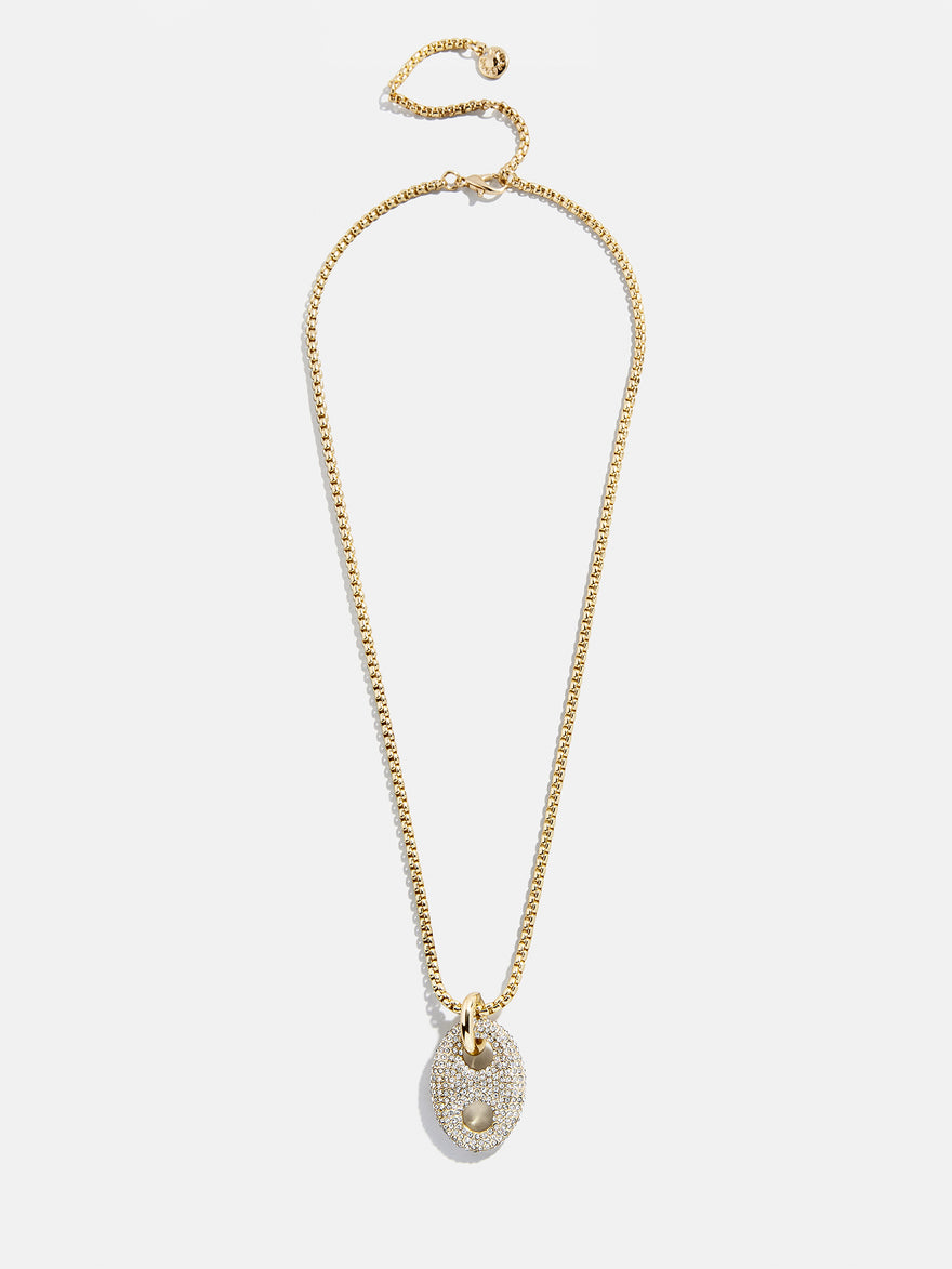 Thalia Reversible Pendant Necklace - Gold/Pavé