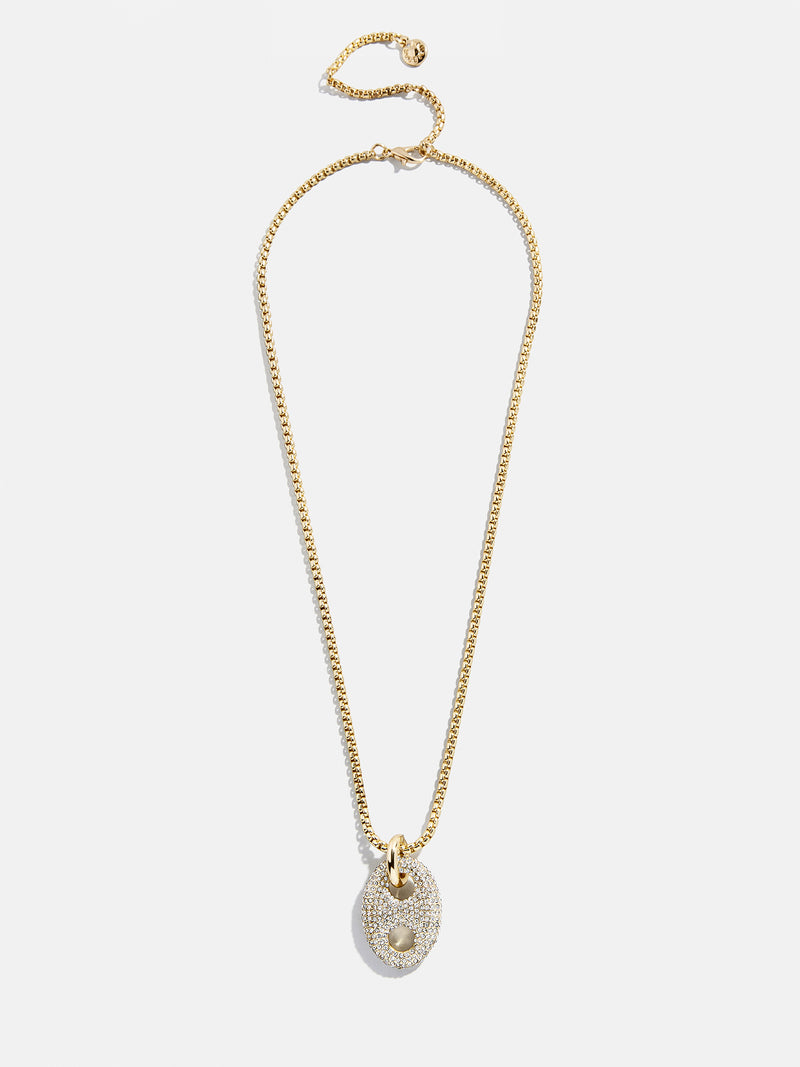 BaubleBar Thalia Reversible Pendant Necklace - Gold/Pavé - 
    Gold layering necklace
  
