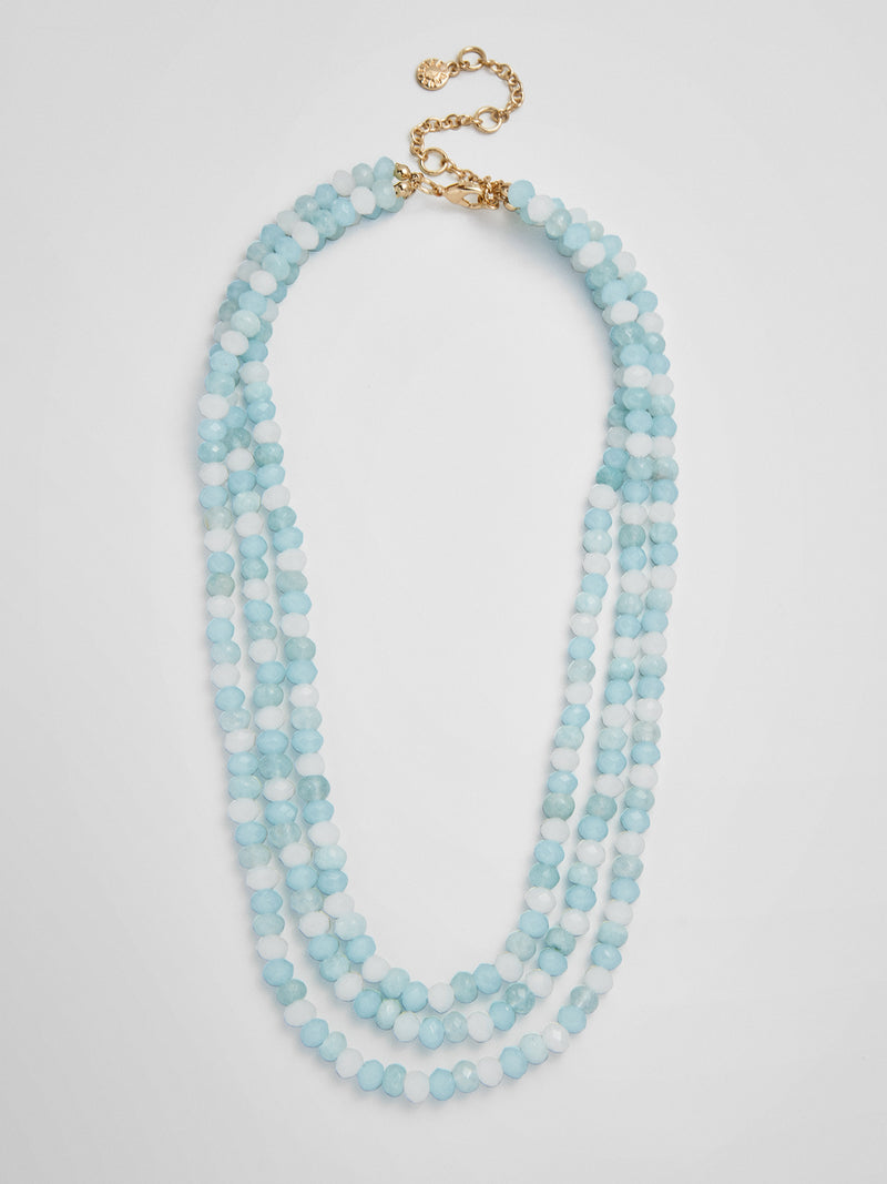 Lena Semi-Precious Layered Necklace - Turquoise