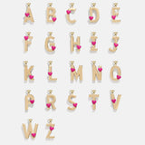 Kids' Heart Initial Necklace - Gold