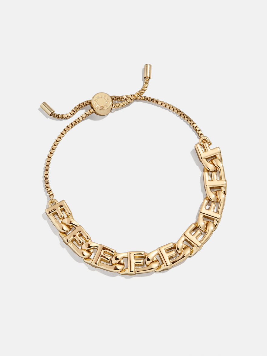 Repeating Initial Bracelet - F