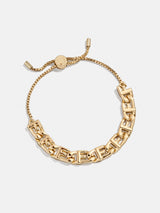 BaubleBar Repeating Initial Bracelet - F - 
    Gold stacking bracelet 
  
