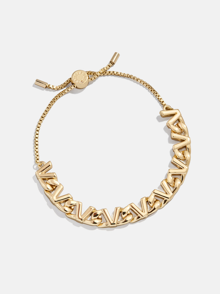 Repeating Initial Bracelet - V