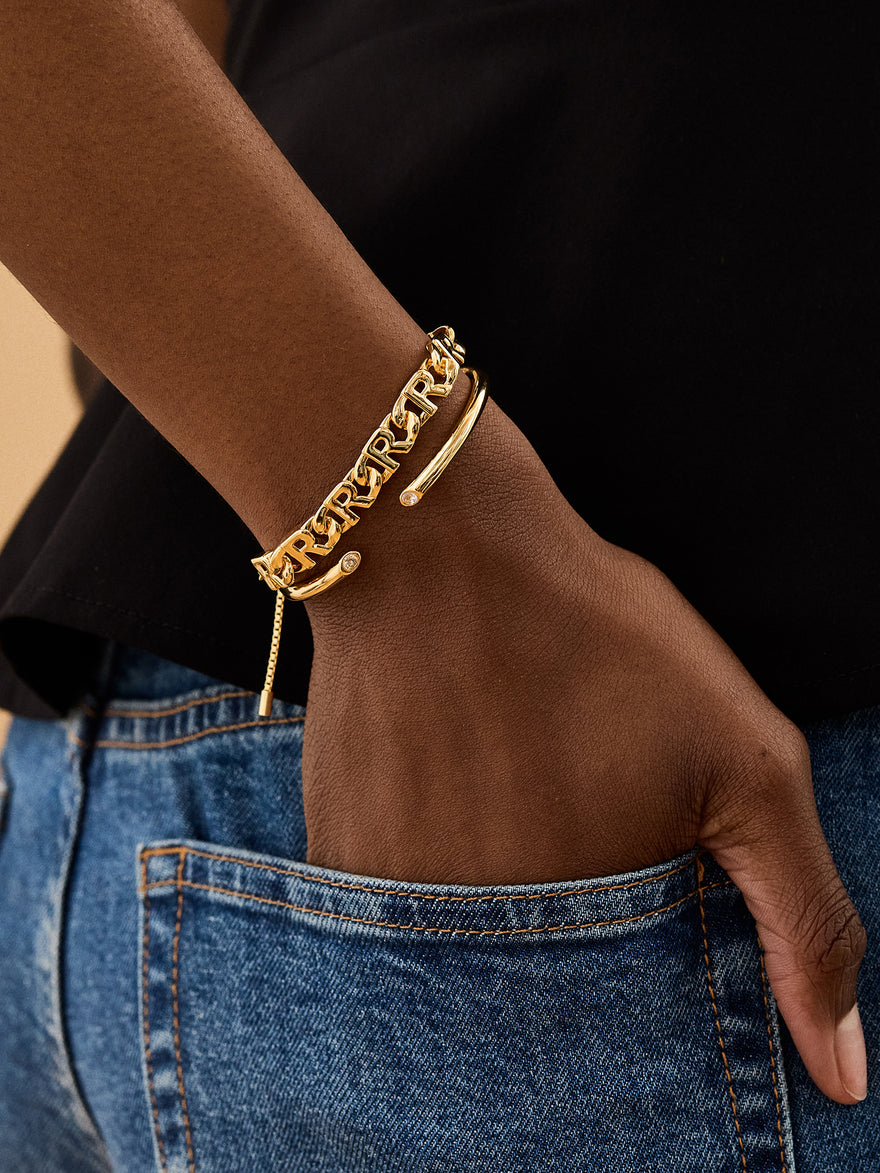 Repeating Initial Bracelet - G