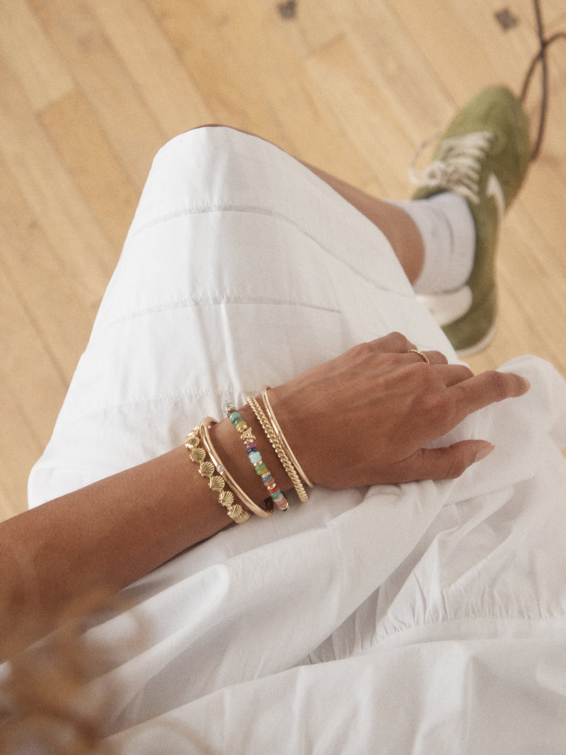 BaubleBar Amaris Semi-Precious Initial Bracelet - Gold/Multi - 
    Beaded bracelet for stacking


  
