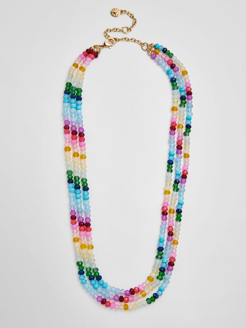 Lena Semi-Precious Layered Necklace - Multi