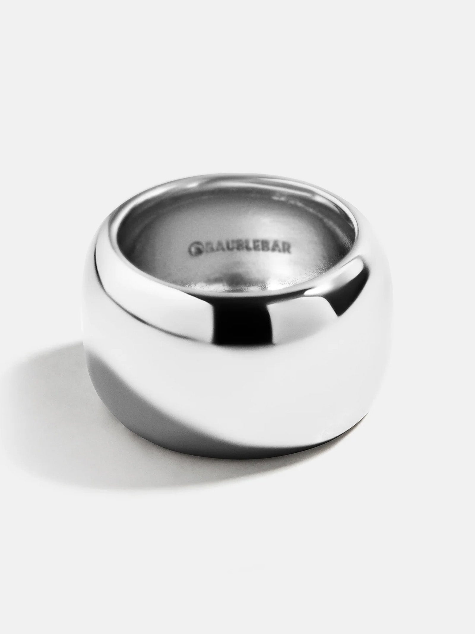 Cleo Ring - Silver – Silver oversized ring – BaubleBar
