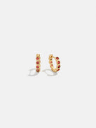 Jessica 18K Gold Vermeil Vermeil Birthstone Earrings - Garnet