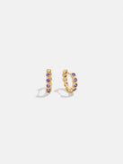 Jessica 18K Gold Vermeil Vermeil Birthstone Earrings - Light Amethyst