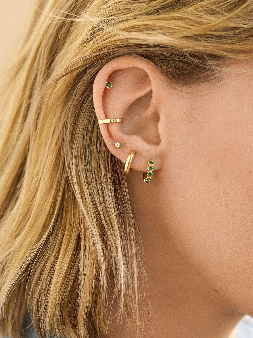 Jessica 18K Gold Vermeil Vermeil Birthstone Earrings - Amethyst