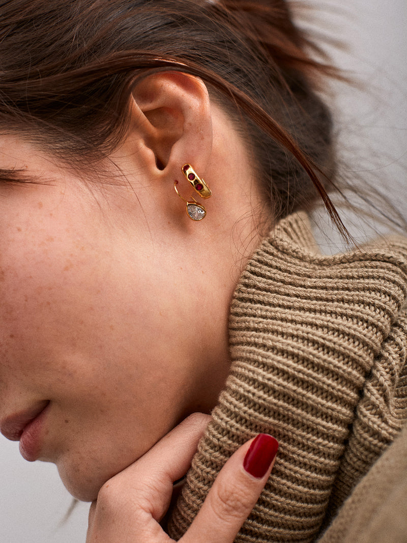 BaubleBar Sydney 18K Gold Plated Sterling Silver Birthstone Earrings - Garnet - 
    Cyber Monday Ends Tonight: Special Deal
  
