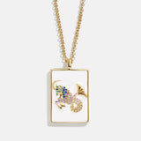 Reversible 18K Gold Zodiac Pendant Necklace - Capricorn