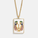 Reversible 18K Gold Zodiac Pendant Necklace - Gemini