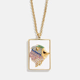 Reversible 18K Gold Zodiac Pendant Necklace - Leo