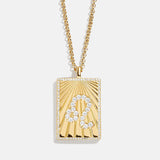 Reversible 18K Gold Zodiac Pendant Necklace - Leo