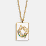 Reversible 18K Gold Zodiac Pendant Necklace - Pisces