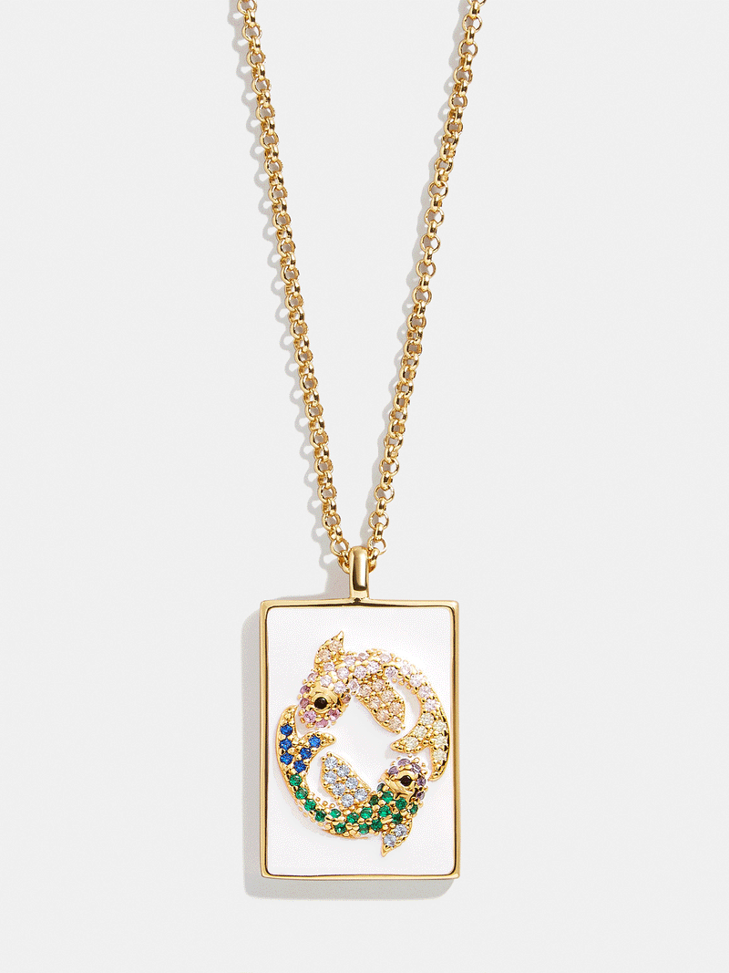 BaubleBar Reversible 18K Gold Zodiac Pendant Necklace - Pisces - 
    Enjoy 20% off - This Week Only
  

